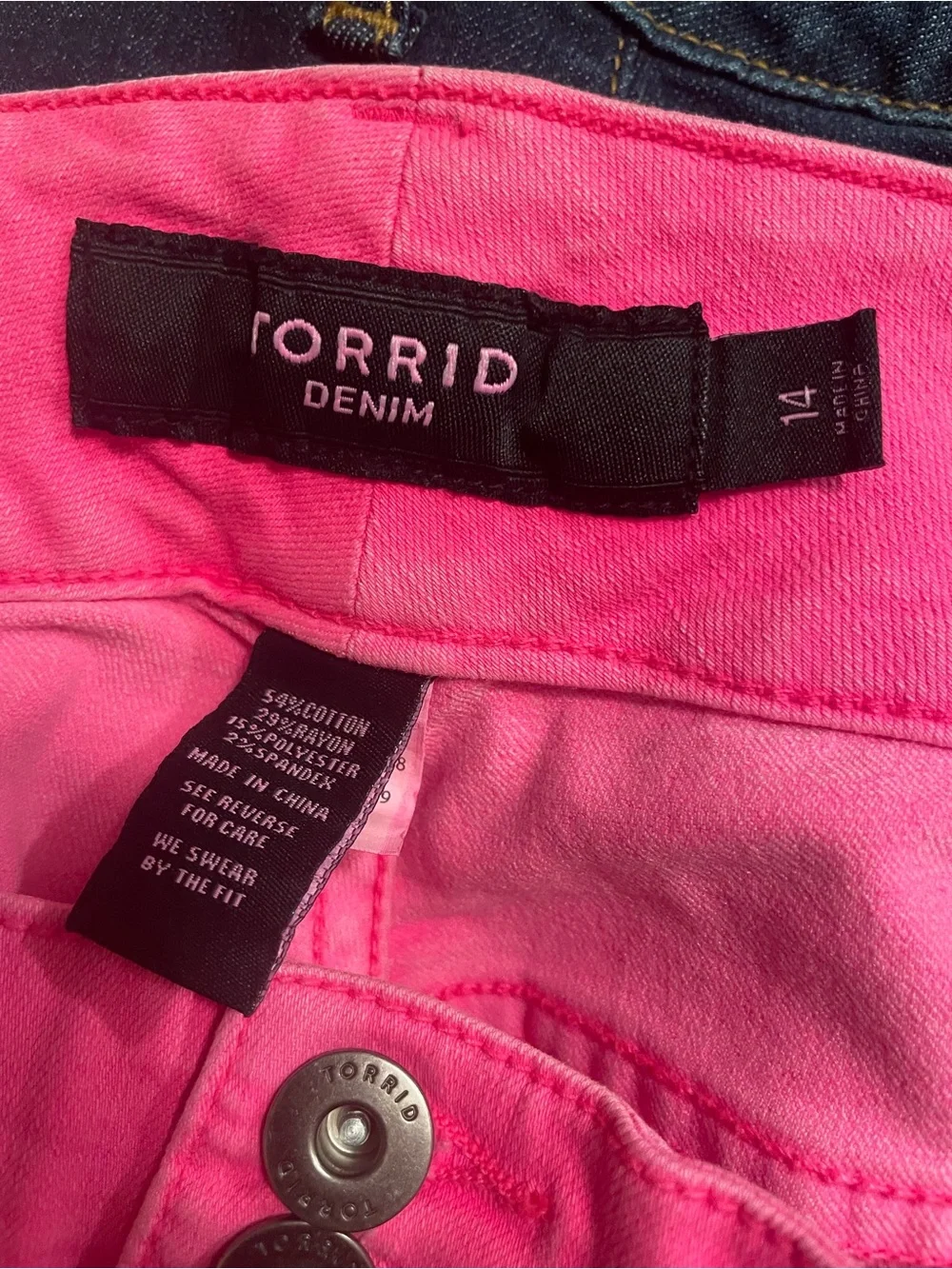 torrid Hot Pink High-Waist Skinny Jeans - Picture 2 of 3